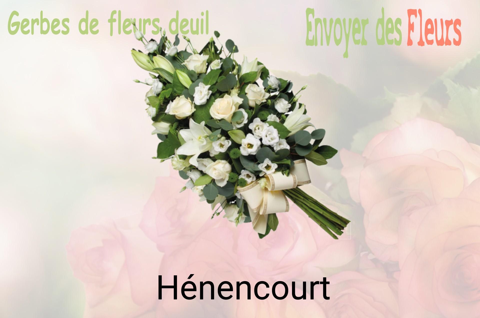 Gerbe de fleurs de deuil livrée à Hénencourt